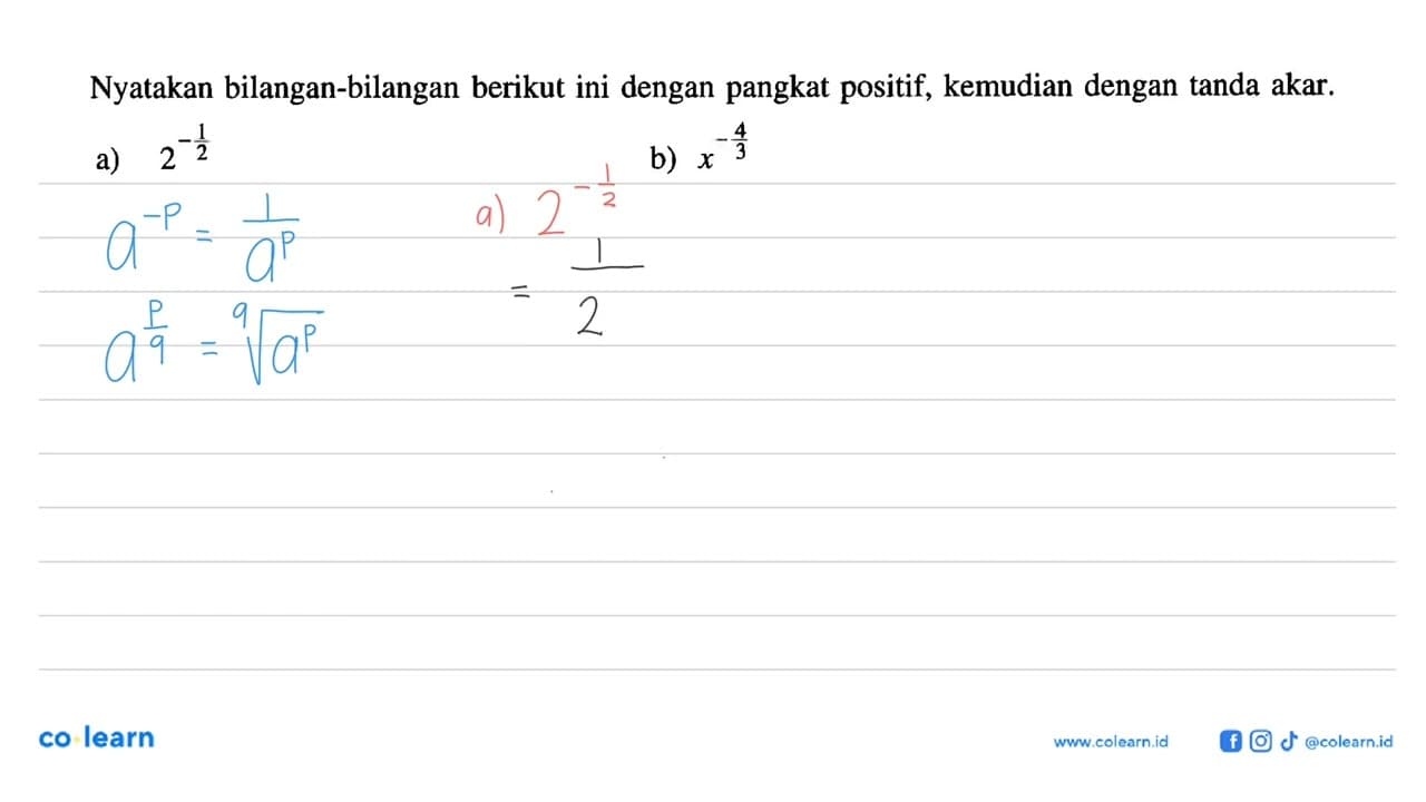 Nyatakan bilangan-bilangan berikut ini dengan pangkat