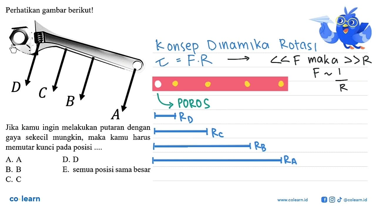 Perhatikan gambar berikut! D C B A Jika kamu ingin