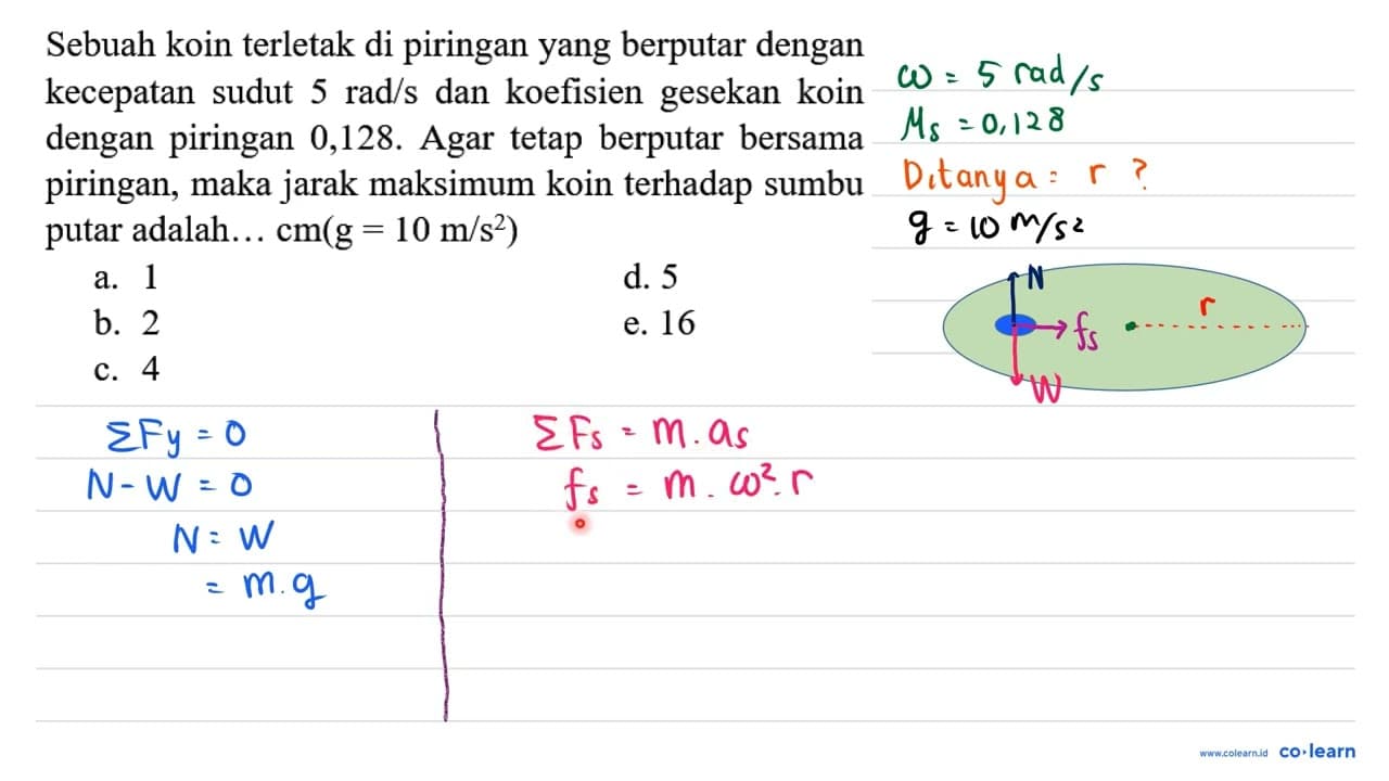 Sebuah koin terletak di piringan yang berputar dengan