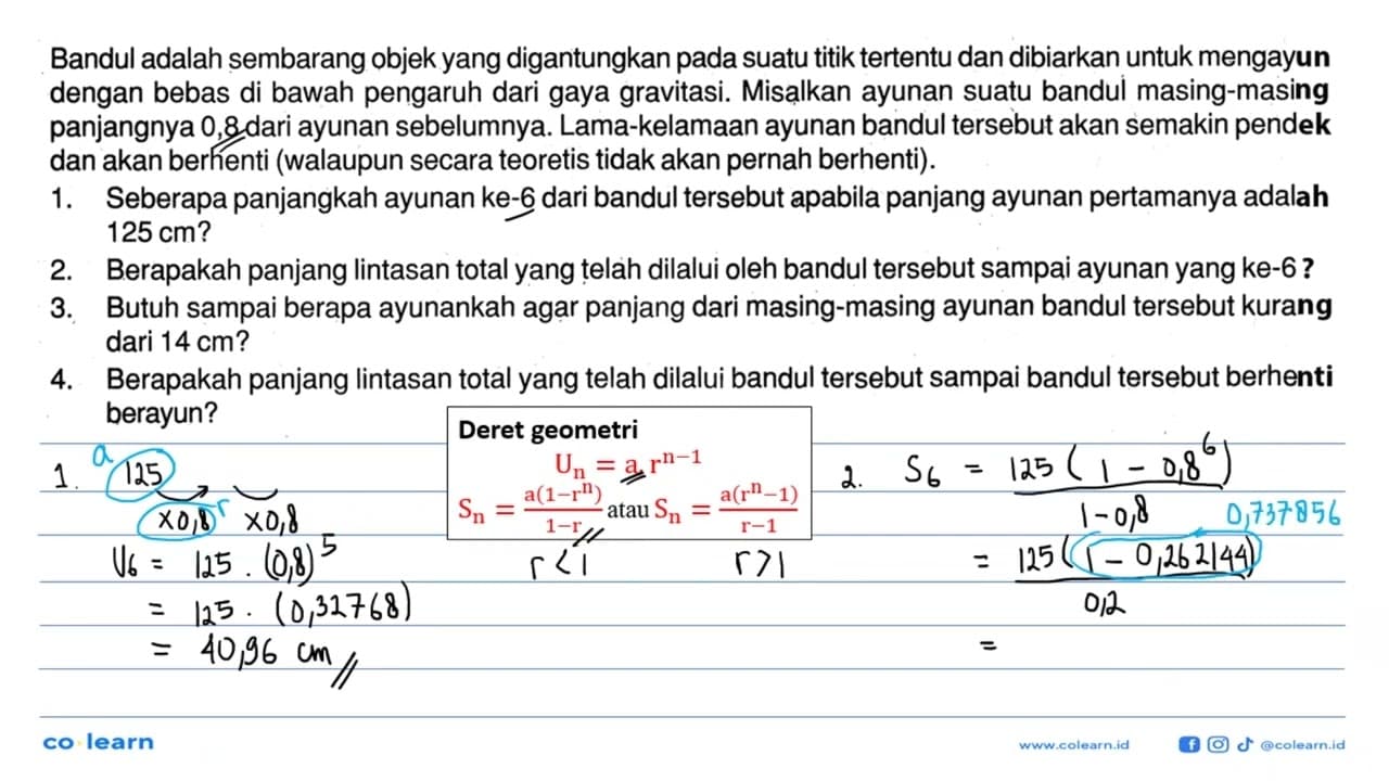 Bandul adalah sembarang objek yang digantungkan pada suatu