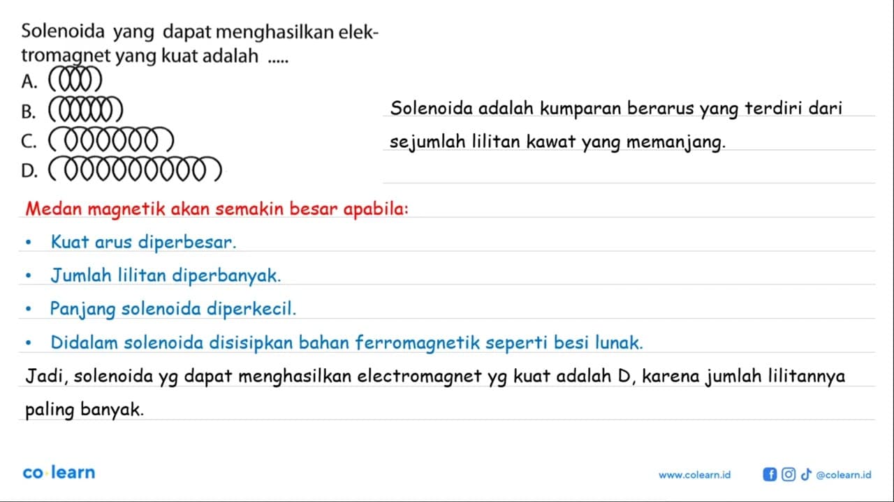 Solenoida yang dapat menghasilkan elektromagnet yang kuat