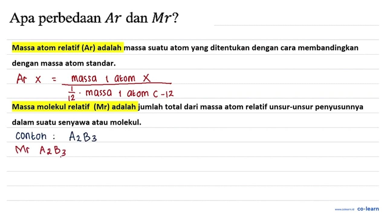 Apa perbedaan Ar dan Mr?