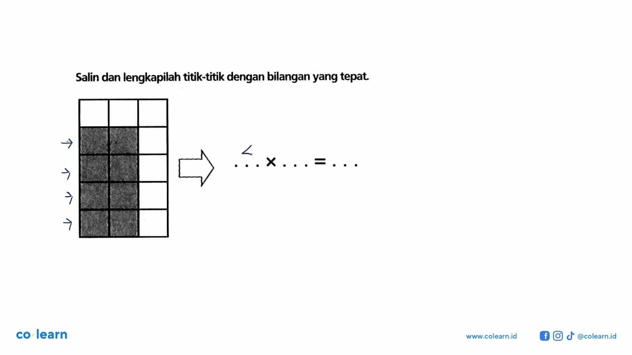 Salin dan lengkapilah titik-titik dengan bilangan yang