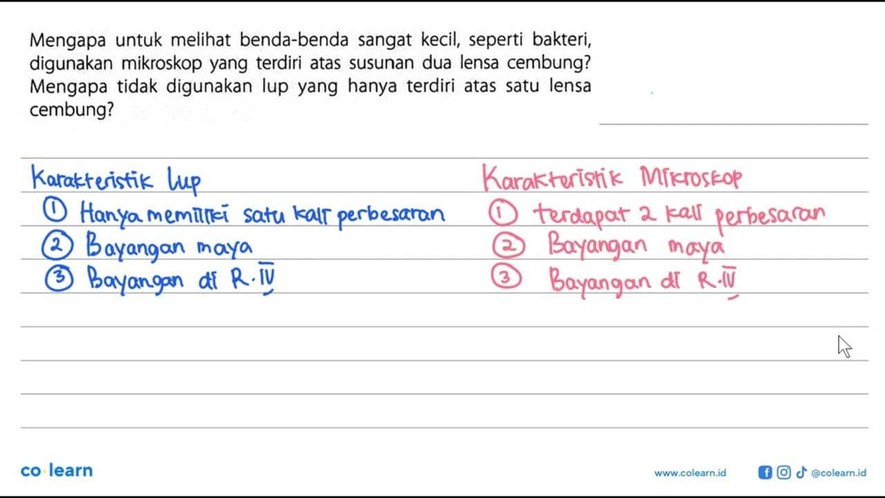 Mengapa untuk melihat benda-benda sangat kecil, seperti