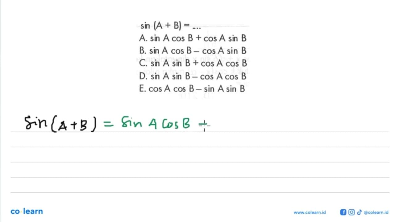 sin(A+B)= ....