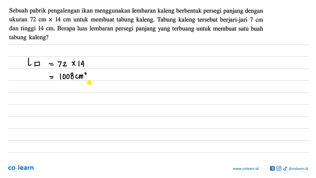 Sebuah pabrik pengalengan ikan menggunakan lembaran kaleng