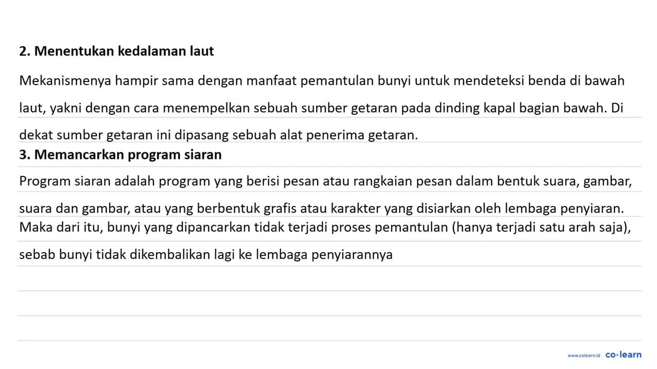 Berikut ini adalah pernyataan tentang manfaat pemantulan