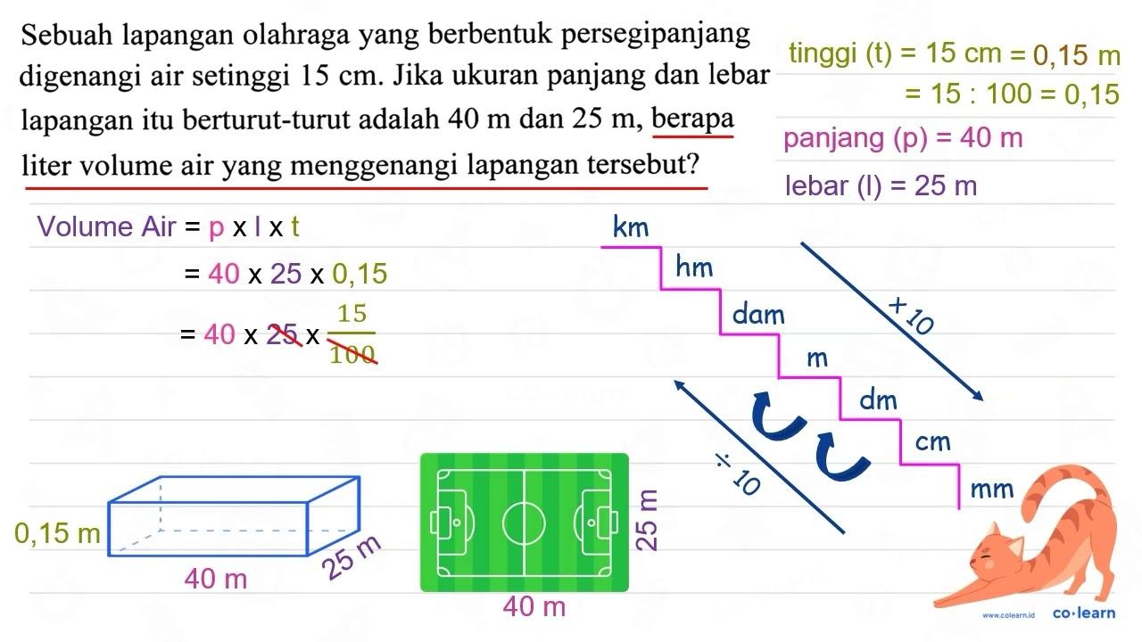 Sebuah lapangan olahraga yang berbentuk persegipanjang