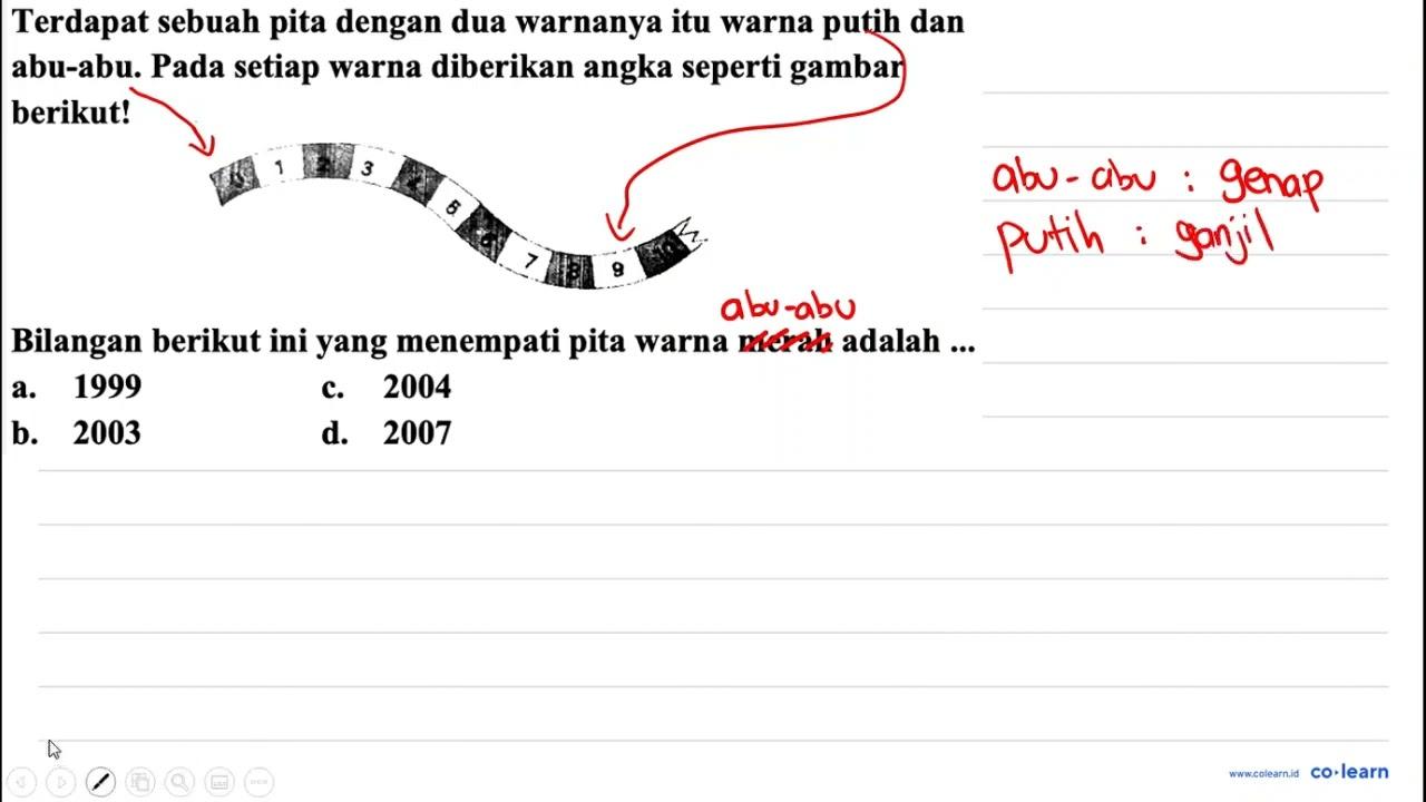 Terdapat sebuah pita dengan dua warnanya itu warna putih