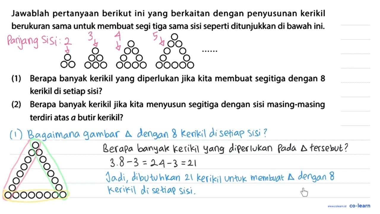 Jawablah pertanyaan berikut ini yang berkaitan dengan