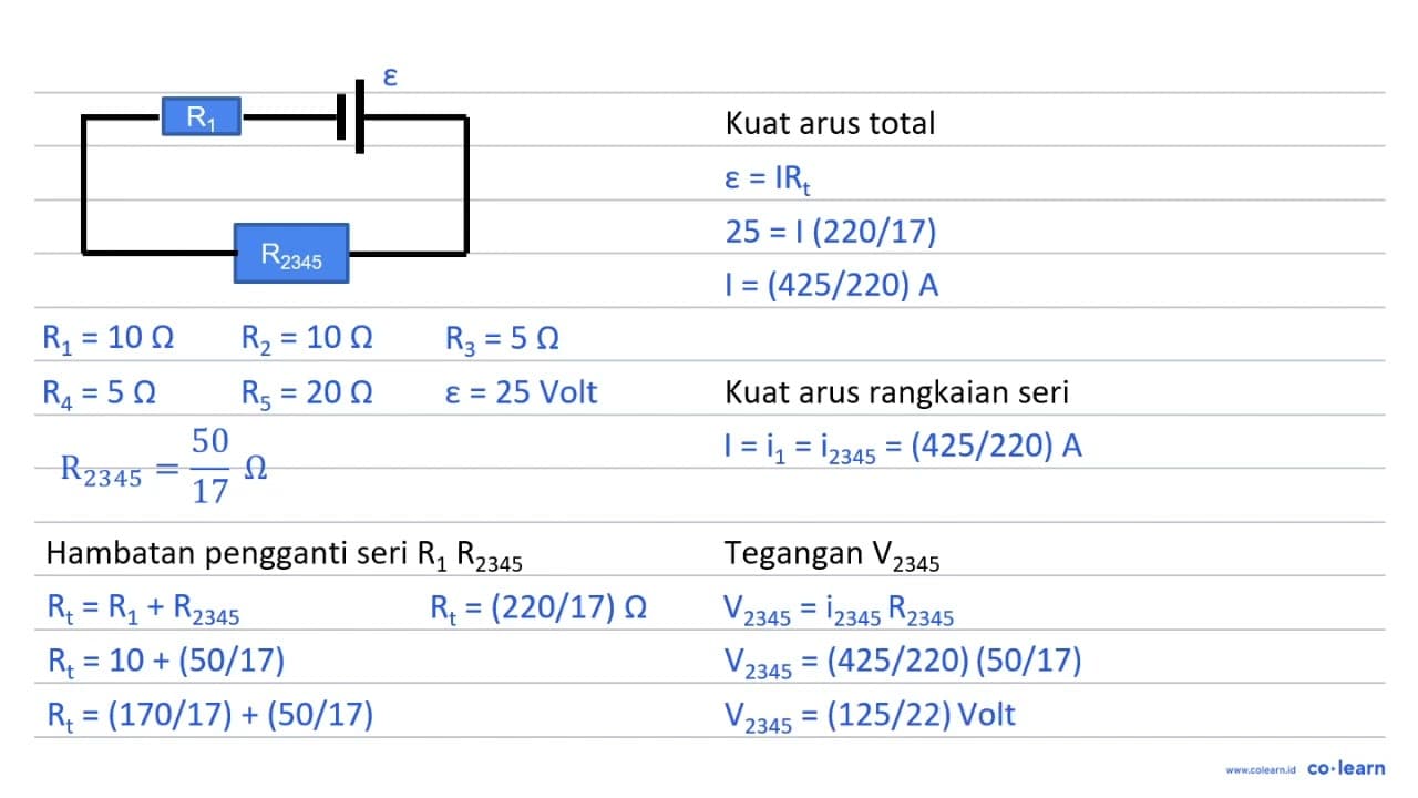 Perhatikan rangkaian seperti dalam gambar. Tentukan: (a)