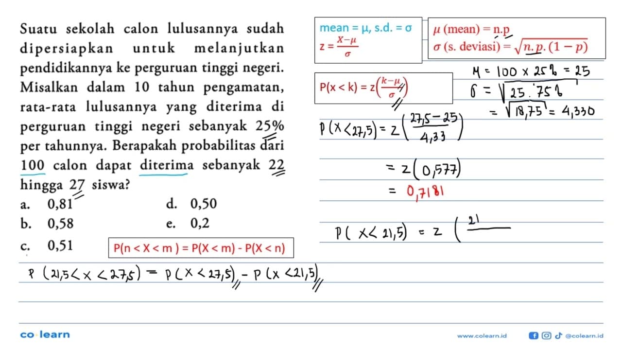 Suatu sekolah calon lulusannya sudah dipersiapkan untuk