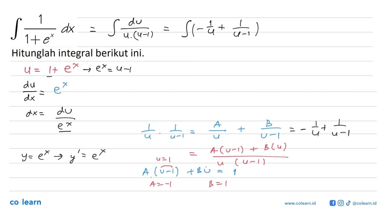 integral 1/(1 + e^x) dx