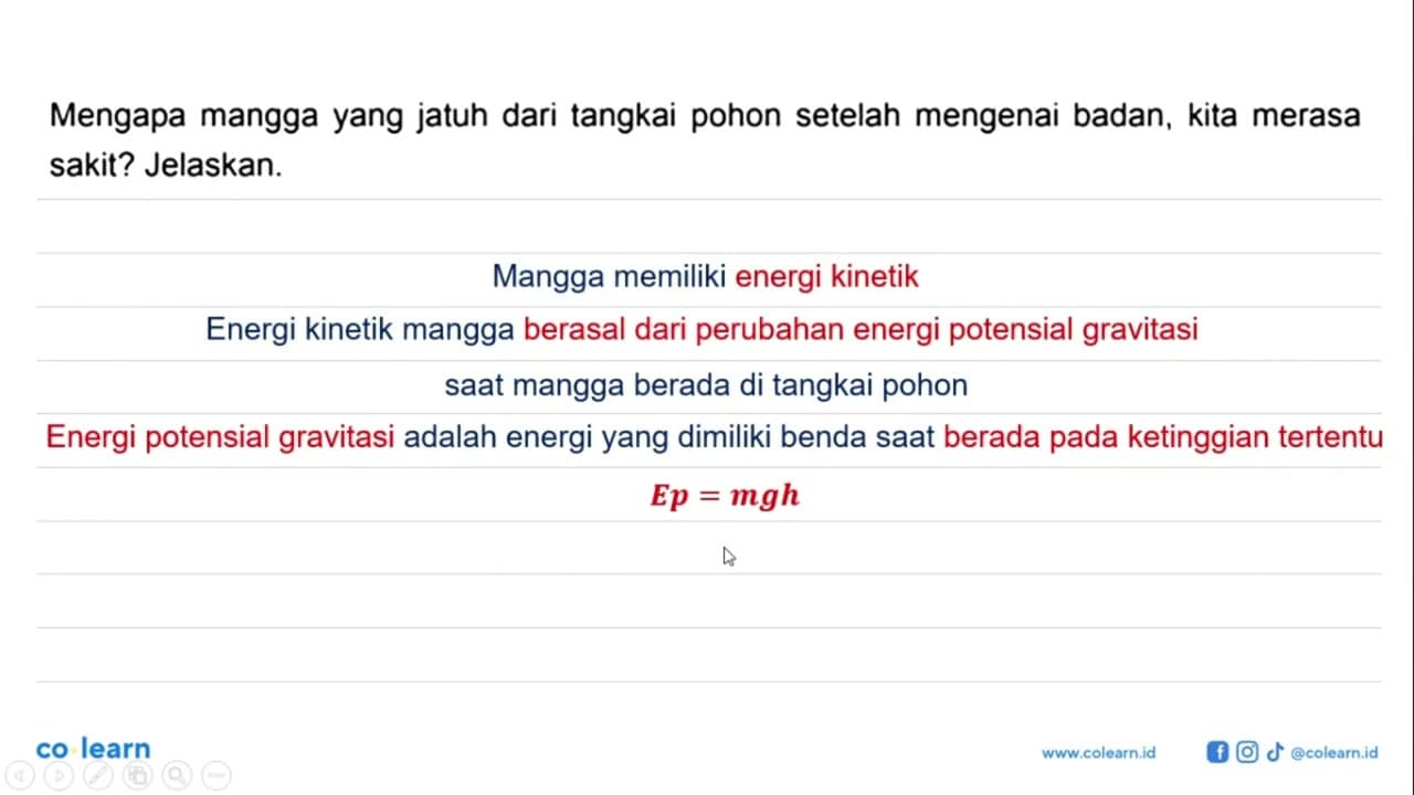 Mengapa mangga yang jatuh dari tangkai pohon setelah