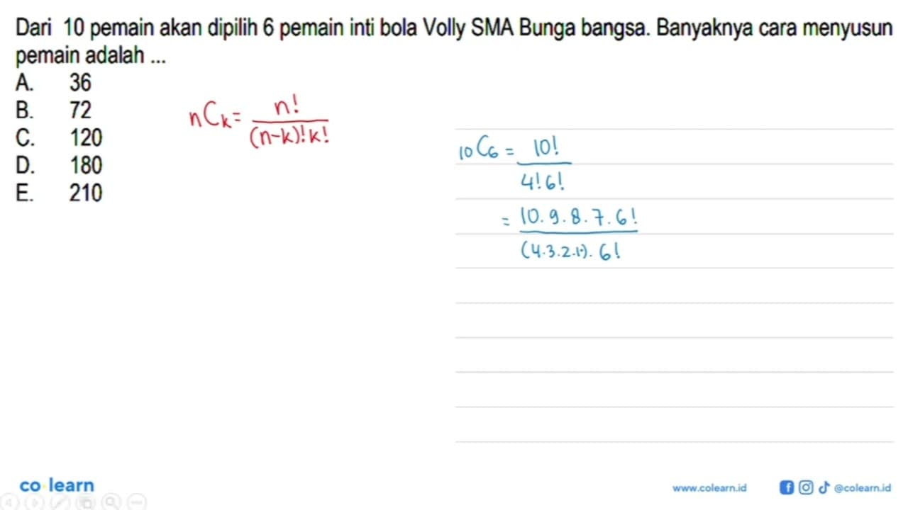 Dari 10 pemain akan dipilih 6 pemain inti bola Volly SMA