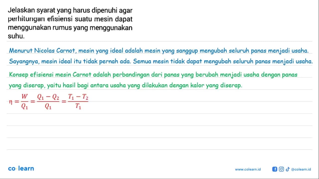 Jelaskan syarat yang harus dipenuhi agar perhitungan