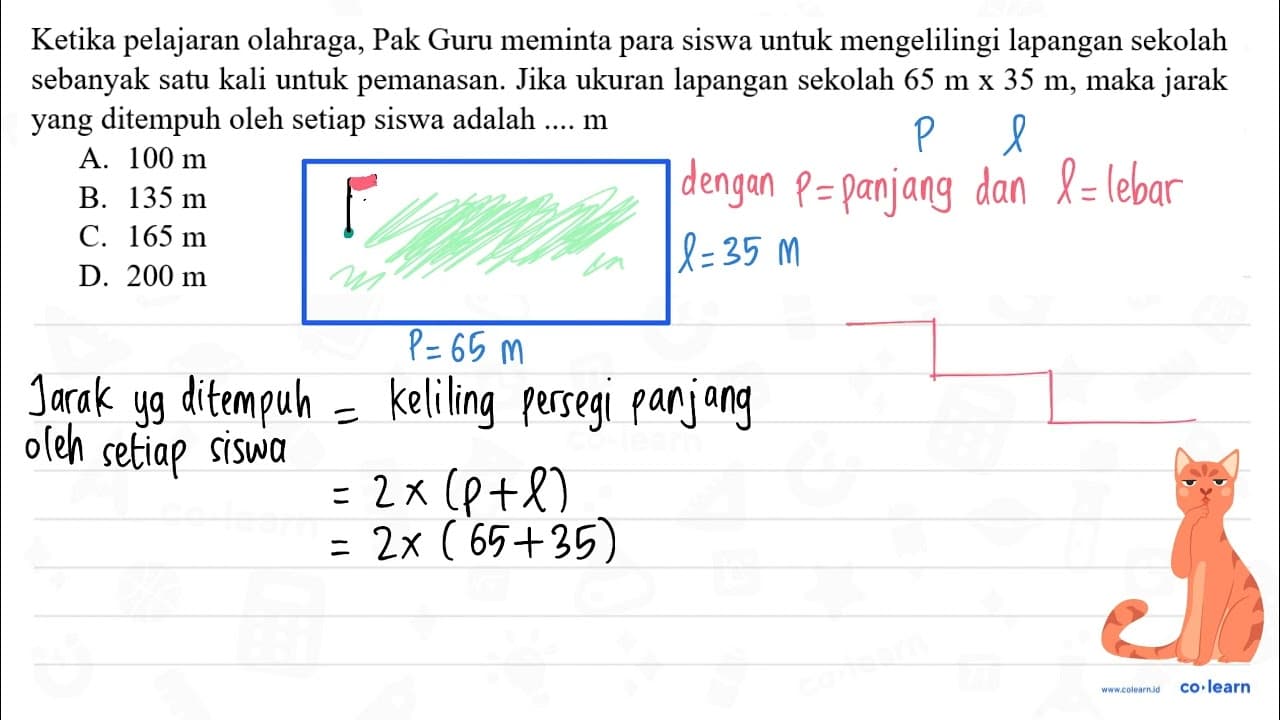 Ketika pelajaran olahraga, Pak Guru meminta para siswa