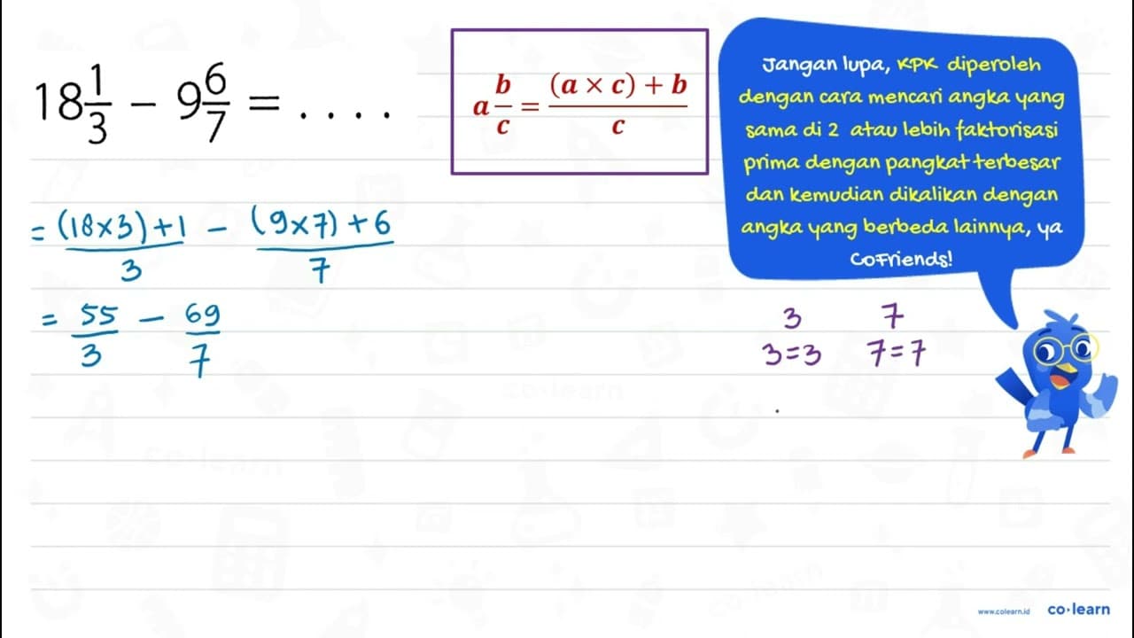 18 1/3 - 9 6/7=...