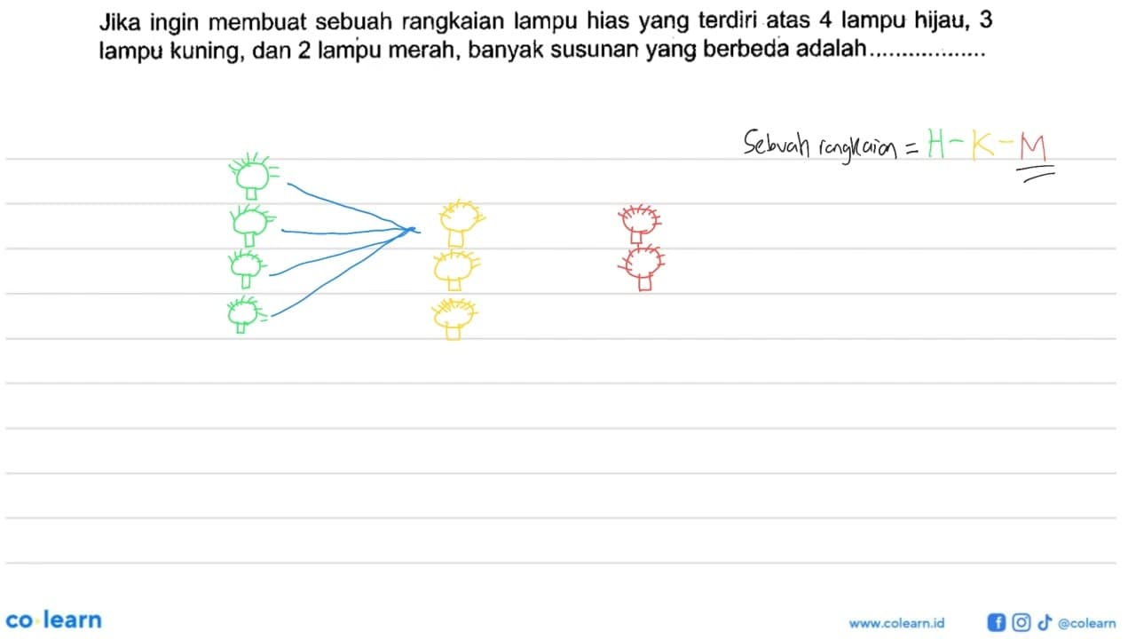 Jika ingin membuat sebuah rangkaian lampu hias yang terdiri