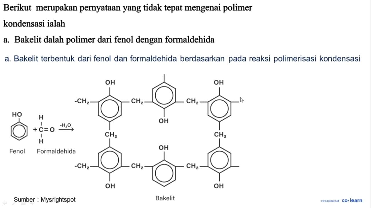 Berikut merupakan pernyataan yang tidak tepat mengenai