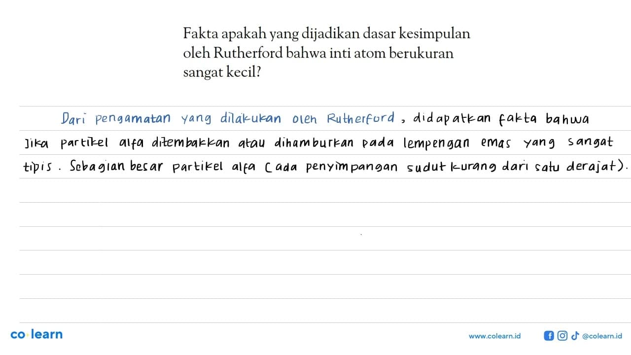 Fakta apakah yang dijadikan dasar kesimpulan oleh