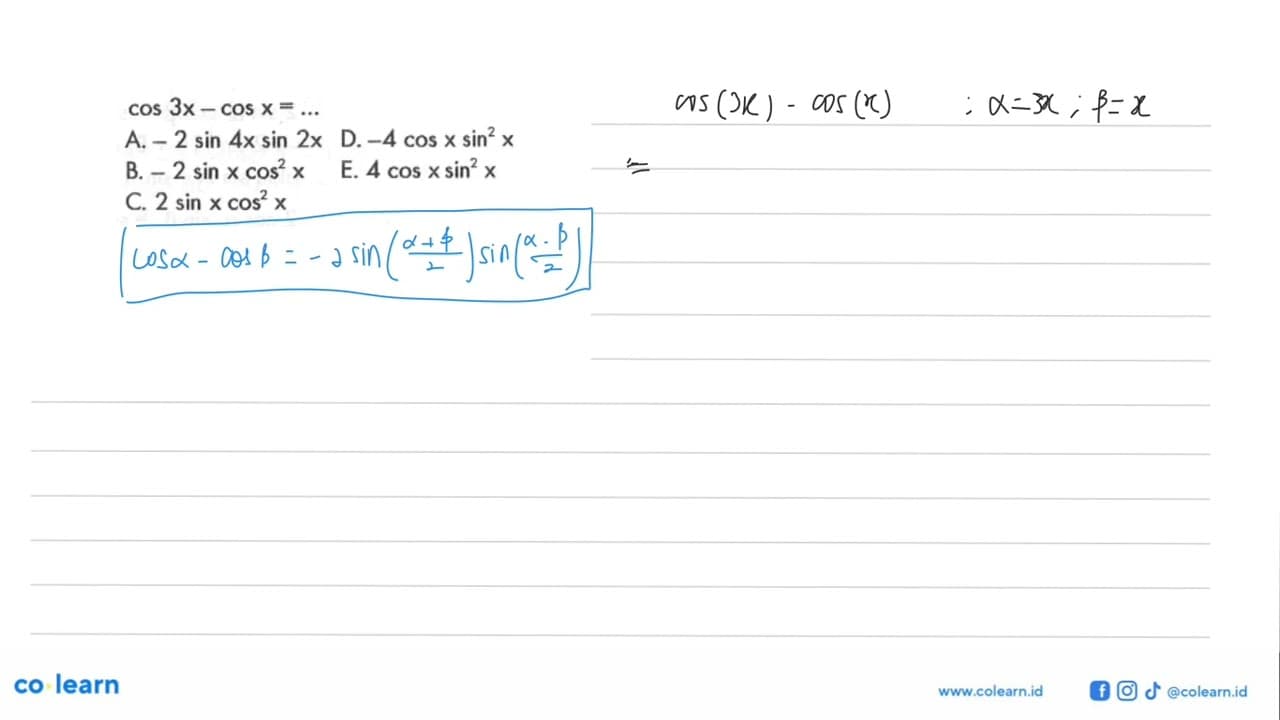 cos3x-cosx=...