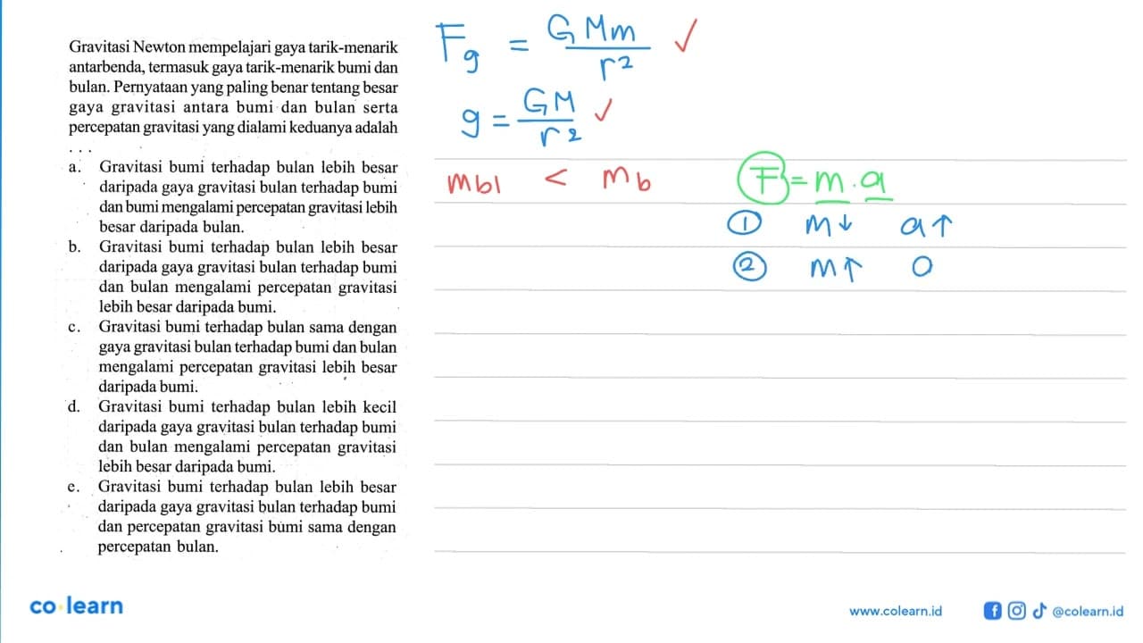 Gravitasi Newton mempelajari gaya tarik-menarik antarbenda,