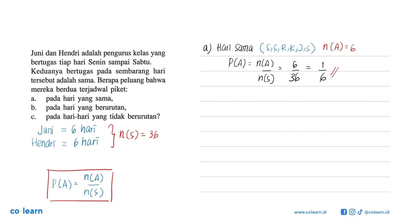 Juni dan Hendri adalah pengurus kelas yang bertugas tiap