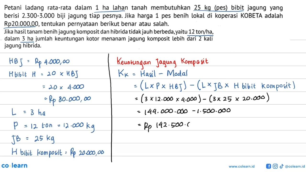 Petani di Indonesia mengenal tiga jenis jagung, yaitu jenis