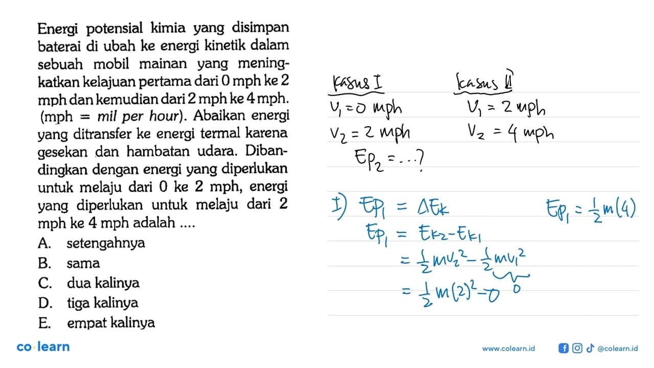 Energi potensial kimia yang disimpan baterai di ubah ke