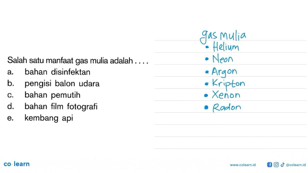 Salah satu manfaat gas mulia adalah ...