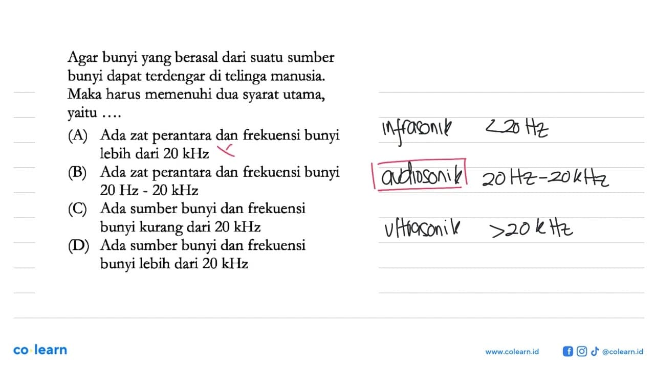 Agar bunyi yang berasal dari suatu sumber bunyi dapat