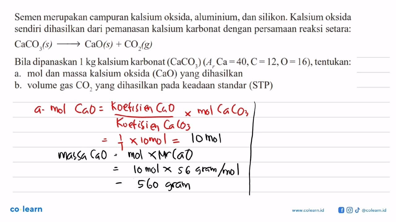 Semen merupakan campuran kalsium oksida, aluminium, dan