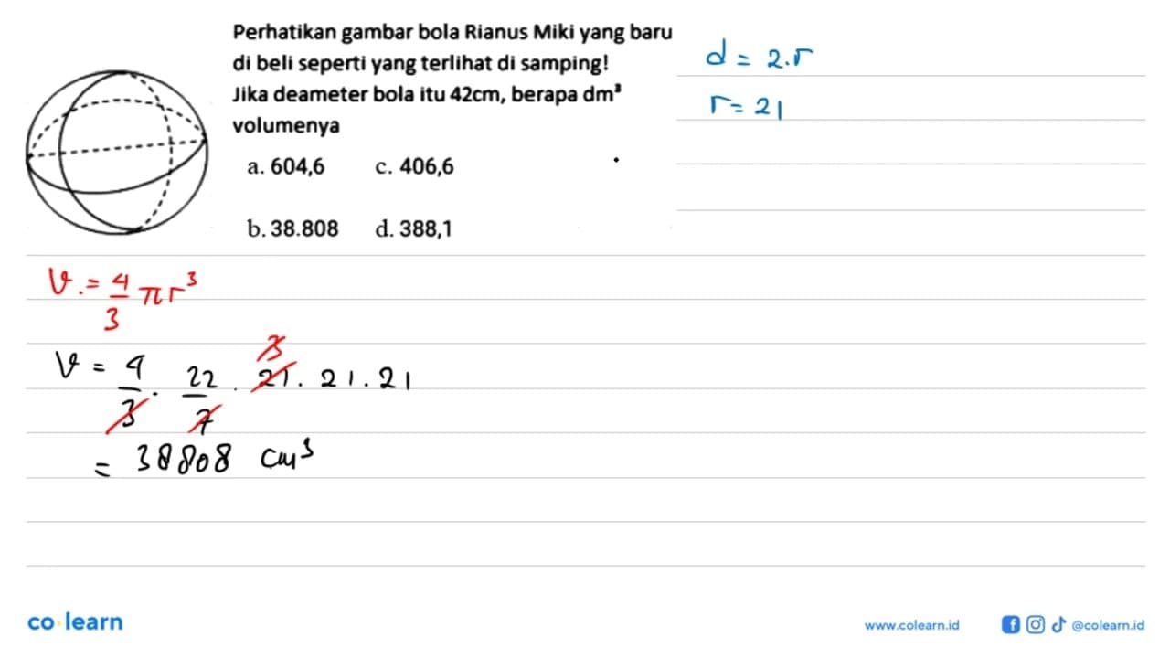 Perhatikan gambar bola Rianus Miki yang baru di beli