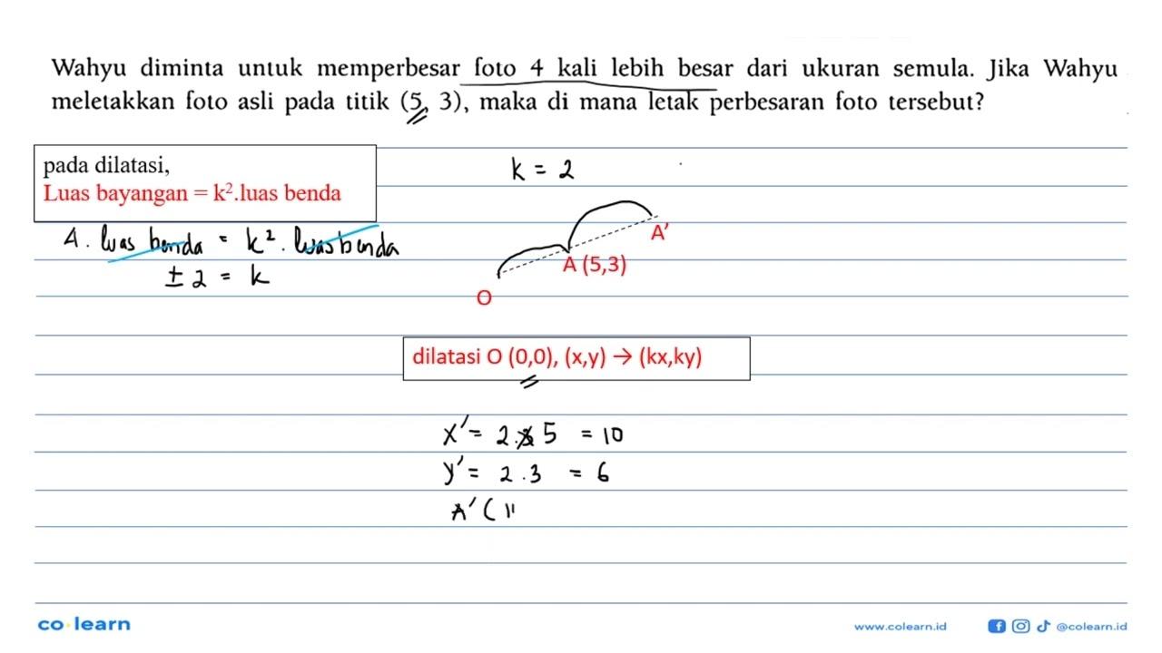 Wahyu diminta untuk memperbesar foto 4 kali lebih besar