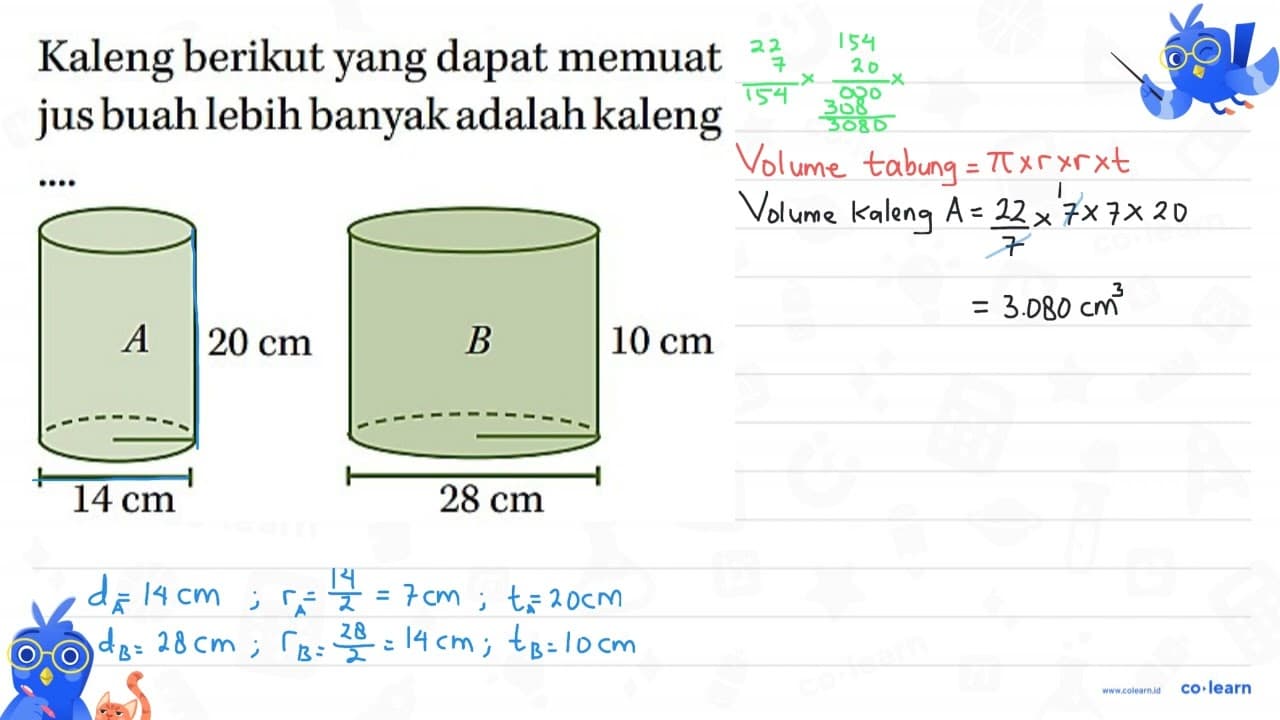 Kaleng berikut yang dapat memuat jus buah lebih banyak