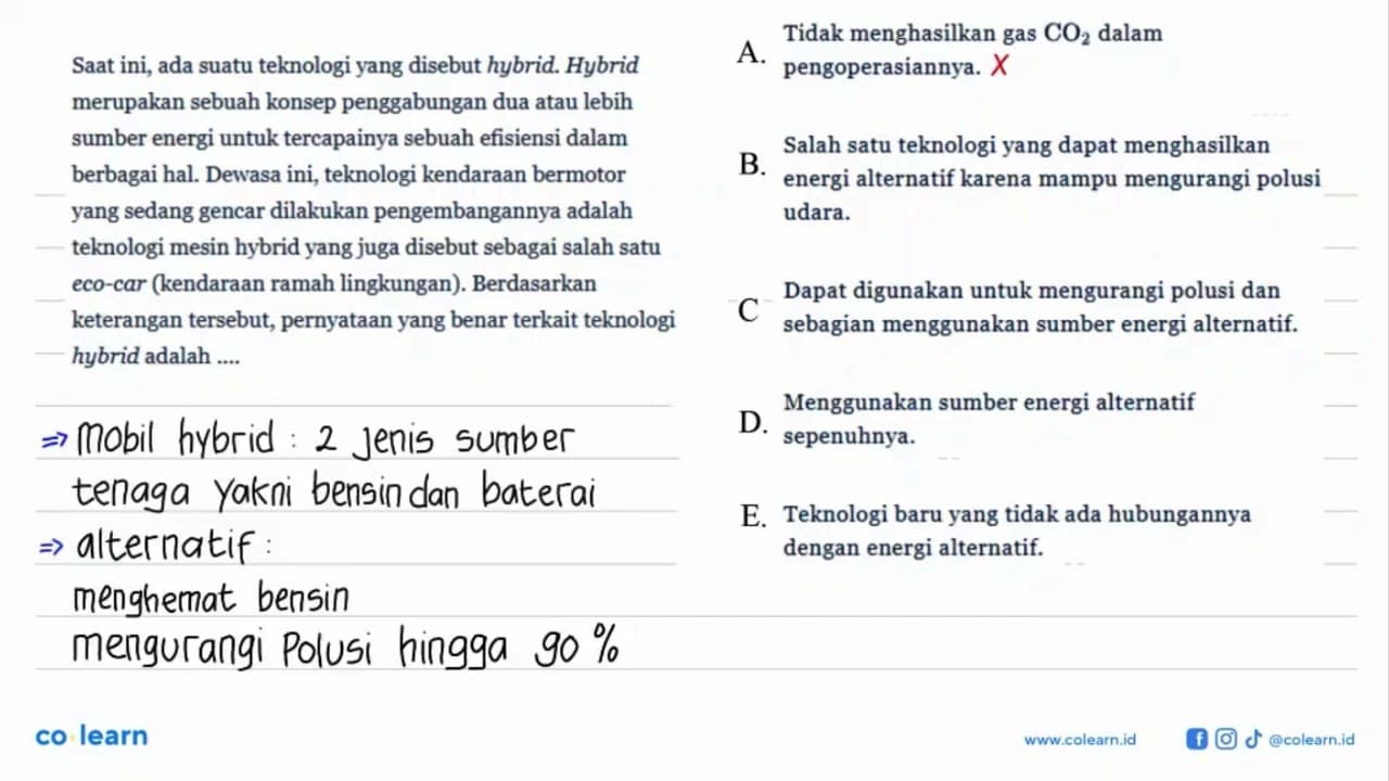 Saat ini, ada suatu teknologi yang disebut hybrid. Hybrid