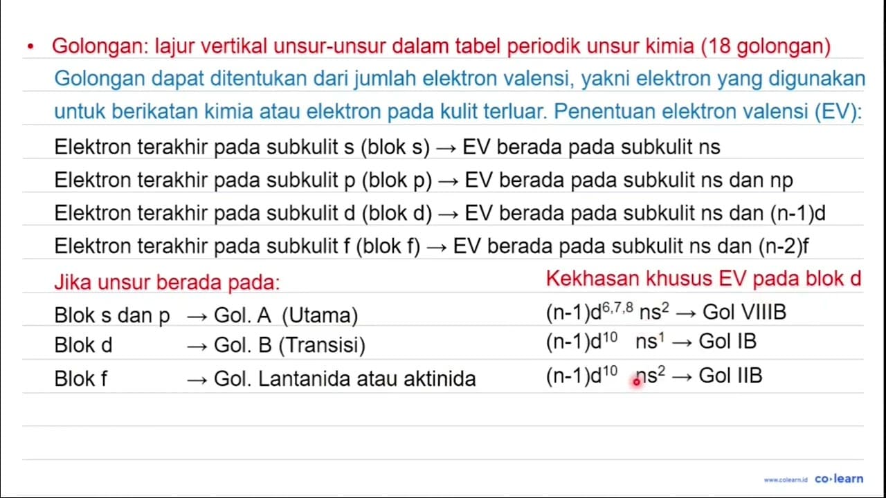 Unsur 16T dalam sistem periodik unsur terletak pada