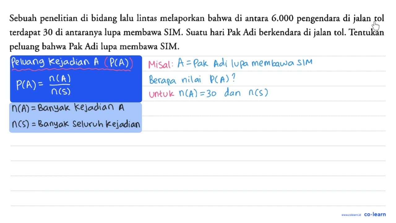 Sebuah penelitian di bidang lalu lintas melaporkan bahwa di