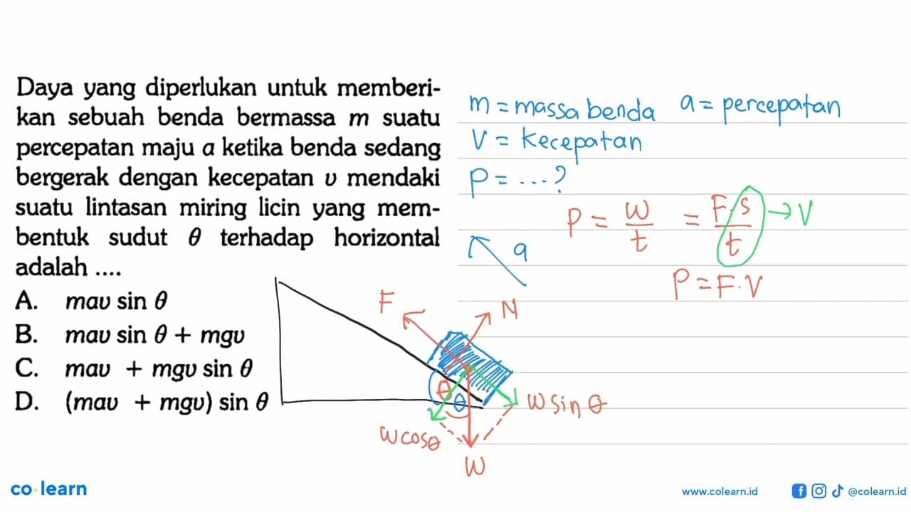 Daya yang diperlukan untuk memberikan sebuah benda bermassa