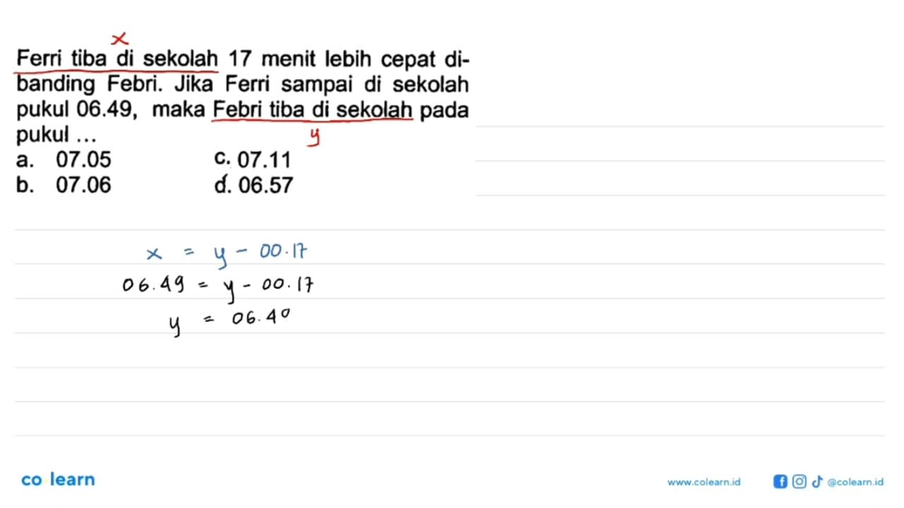 Ferri tiba di sekolah 17 menit lebih cepat di-banding