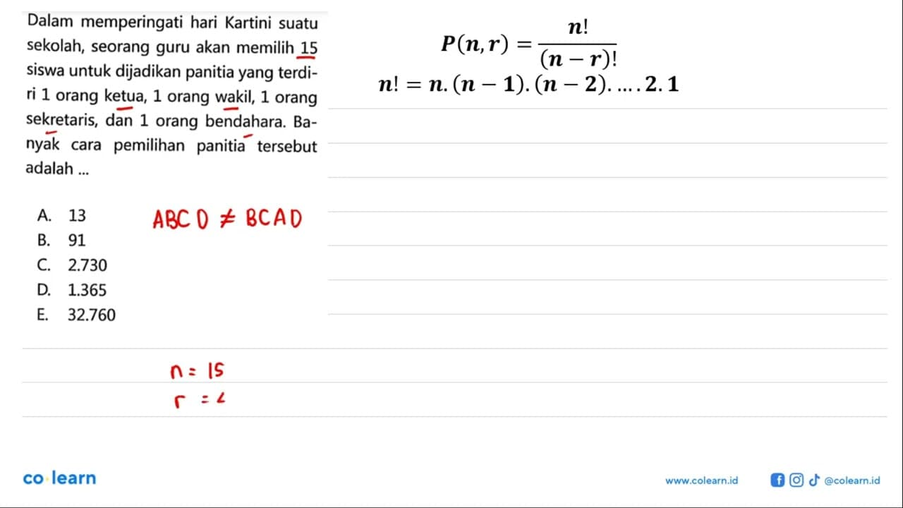 Dalam memperingati hari Kartini suatu sekolah, seorang guru