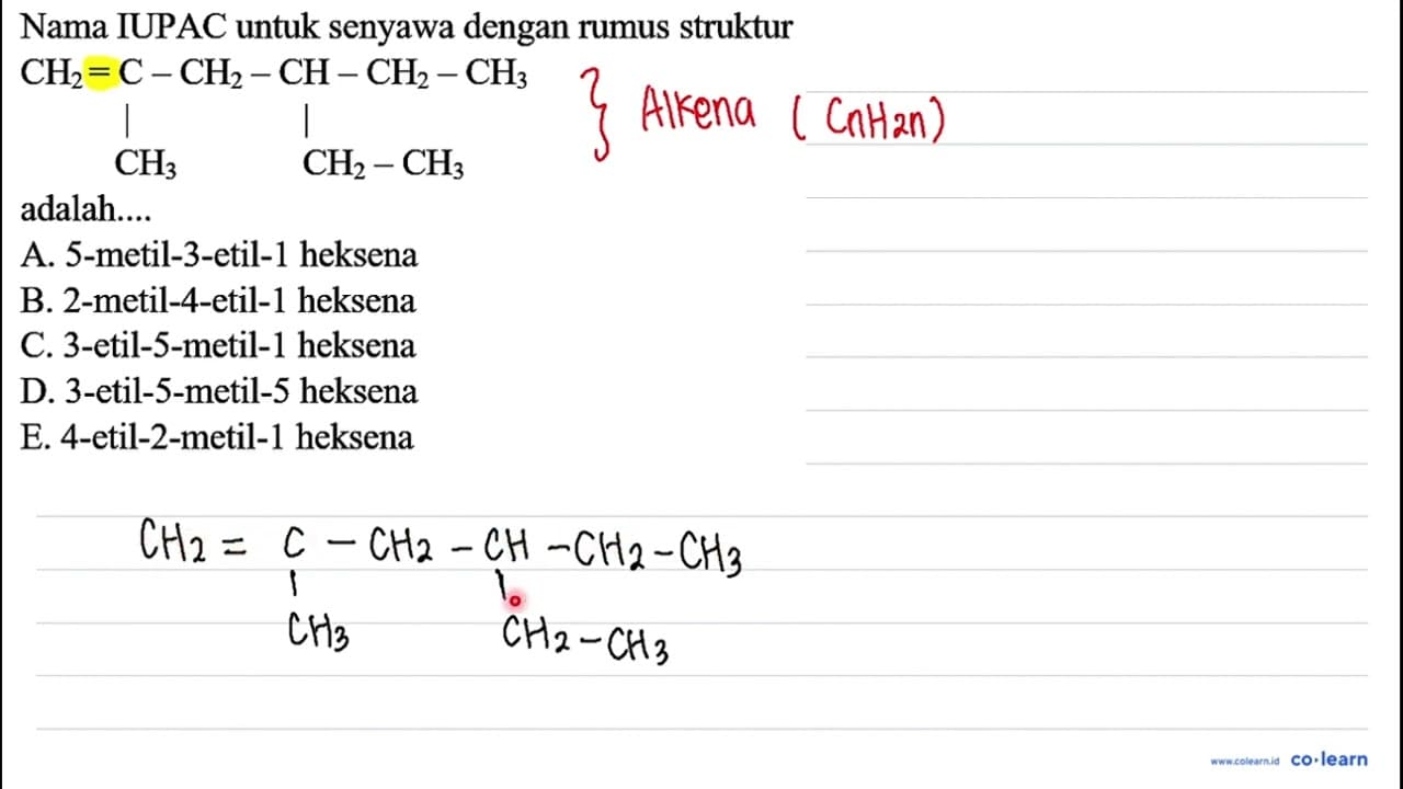 Nama IUPAC untuk senyawa dengan rumus struktur CH2 C CH2 CH