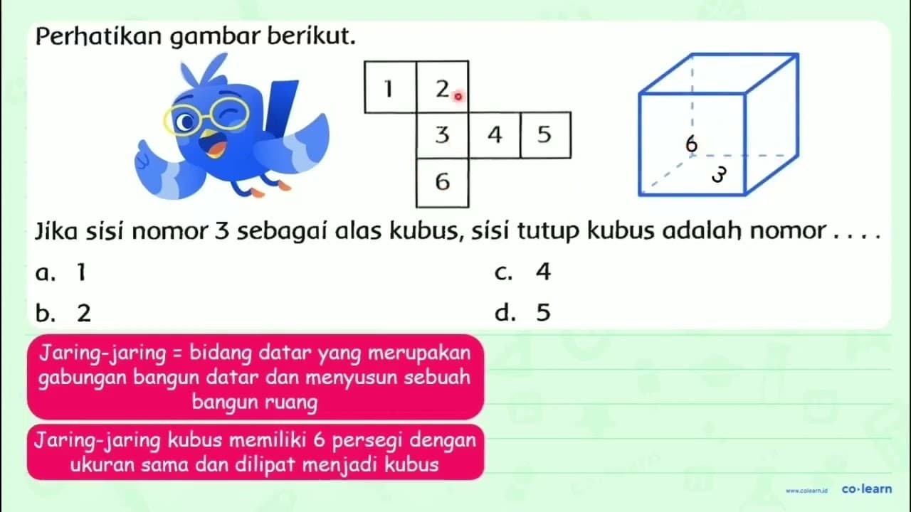 Perhatikan gambar berikut. 1 2 {3)/(|c)/() 3 4 5 { 2 - 3 )