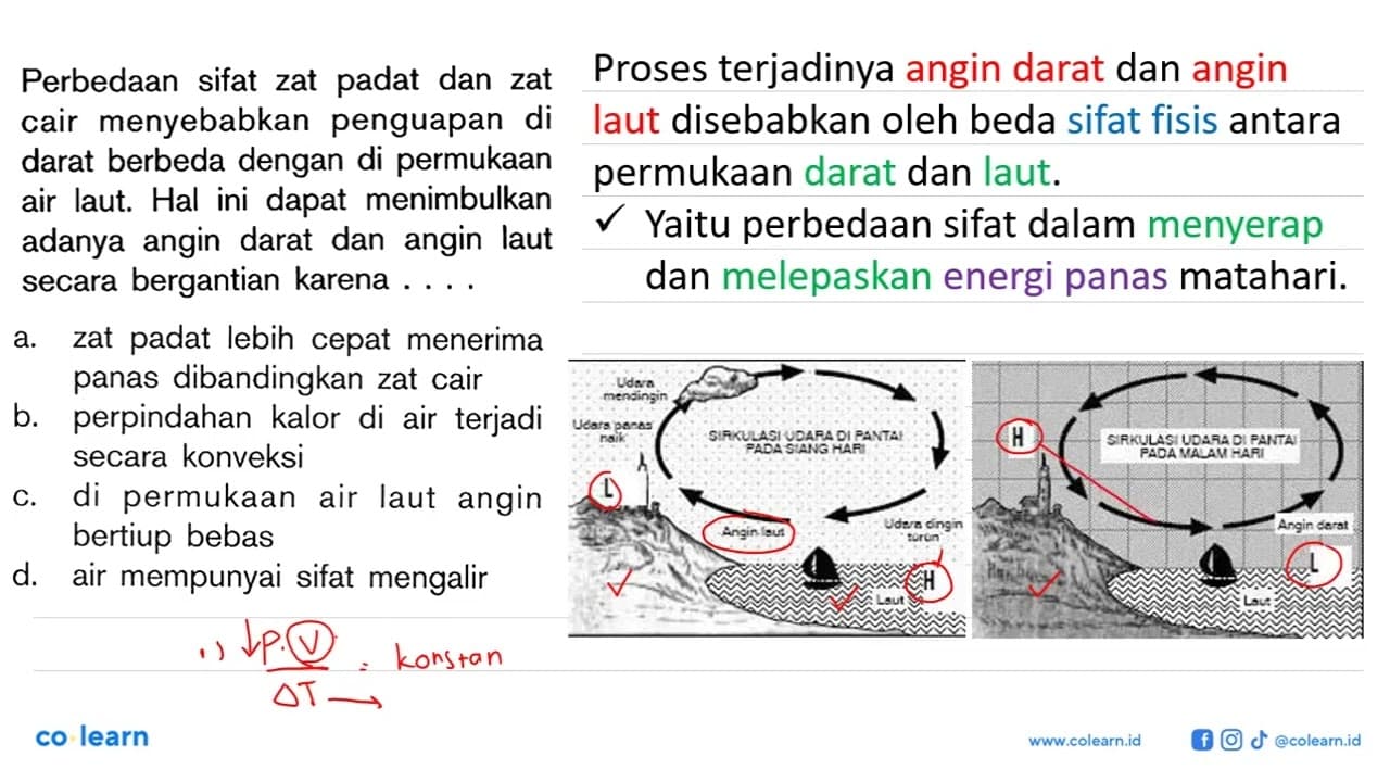 Perbedaan sifat zat padat dan zat cair menyebabkan