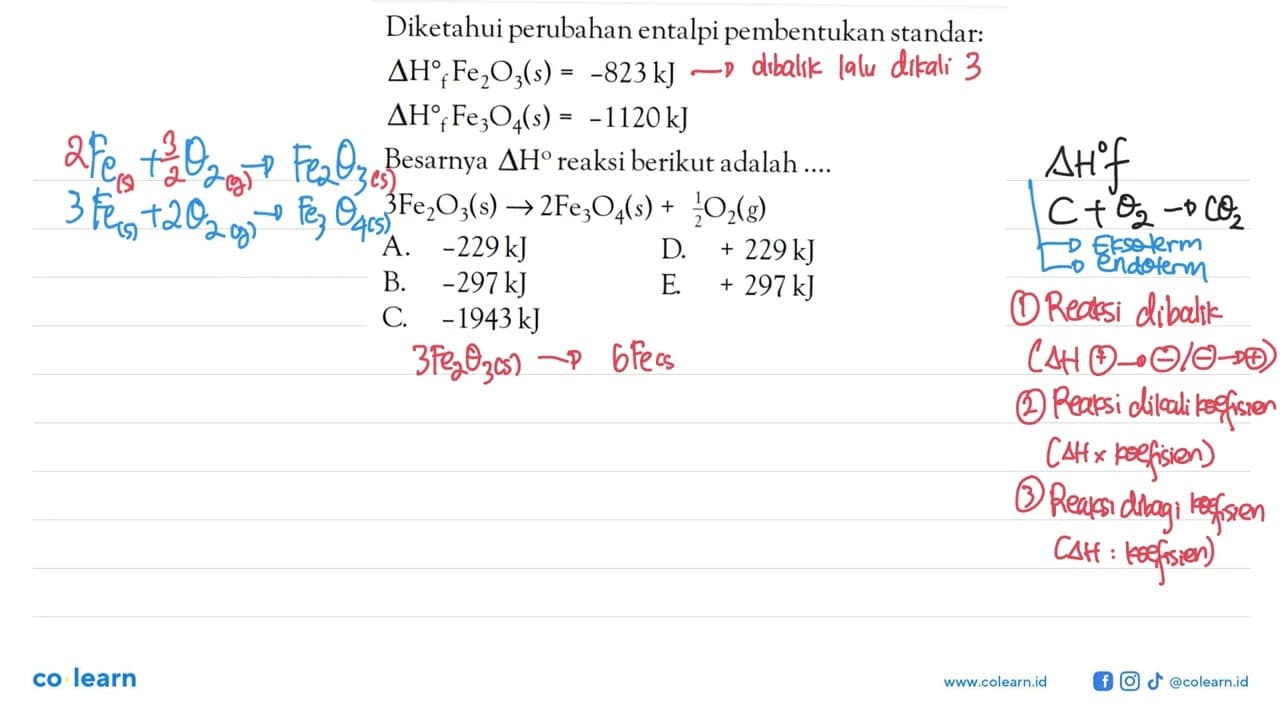 Diketahui perubahan entalpi pembentukan standar: delra Hf