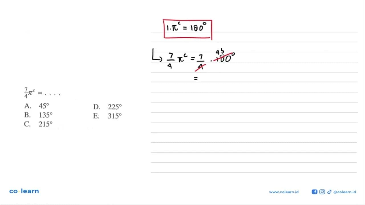 7/4 pi= ...