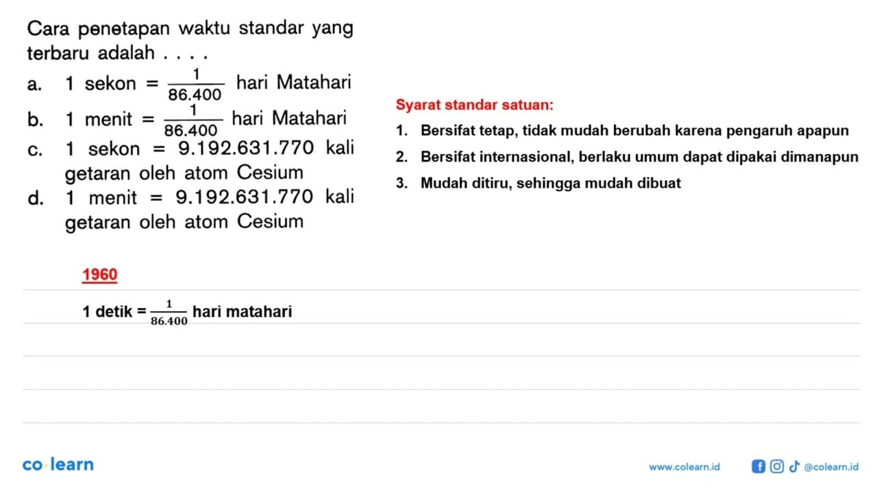 Cara penetapan waktu standar yang terbaru adalah