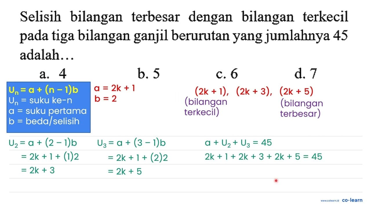 Selisih bilangan terbesar dengan bilangan terkecil pada