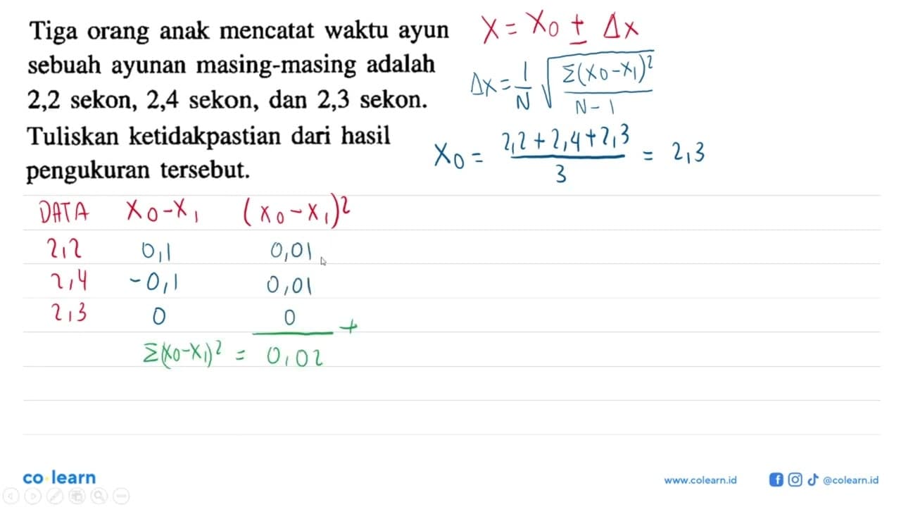 Tiga orang anak mencatat waktu ayun sebuah ayunan